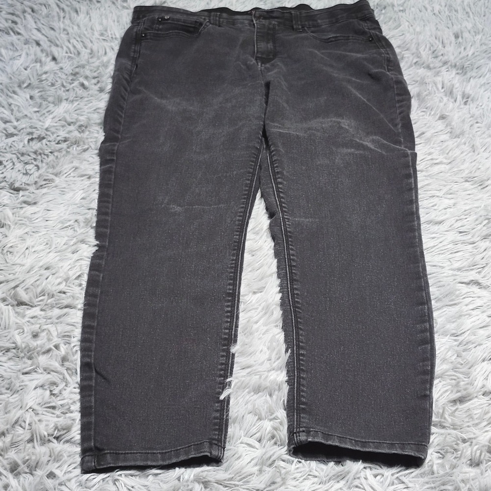 Curve Appeal Jeans Womens 12 12/31 Black Denim Skinny Stretch Ankle VFM00132X